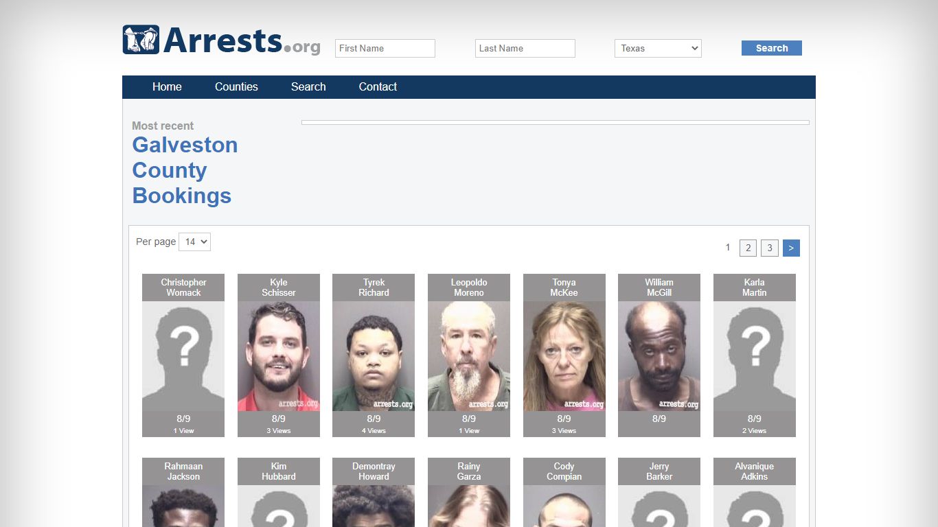 Galveston County Arrests and Inmate Search